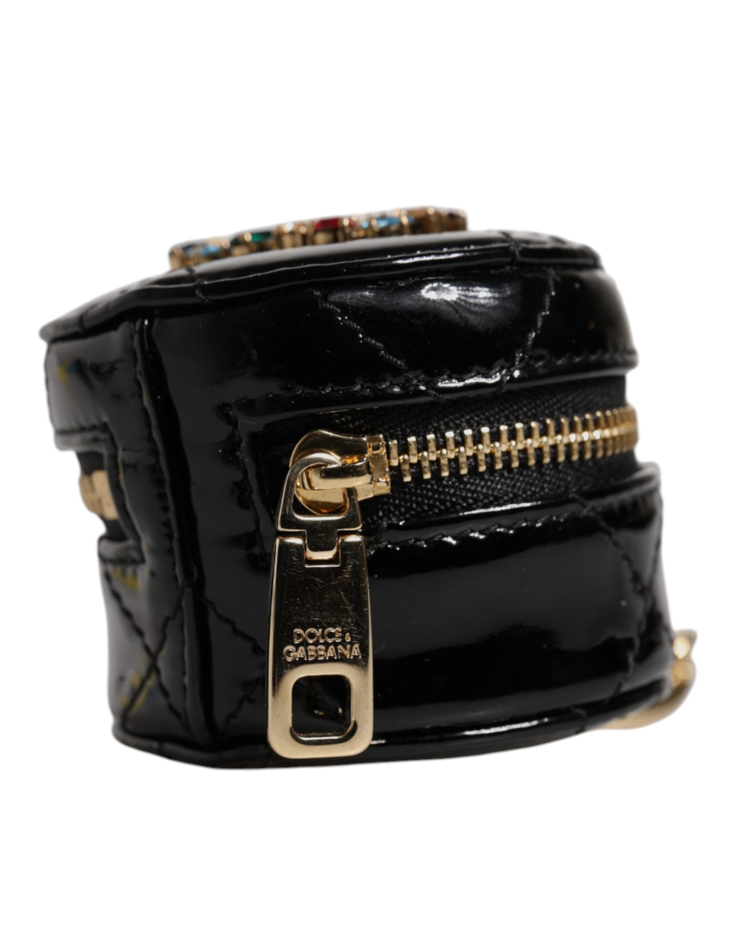 Dolce Gabbana Leather Zip Around Coin Purse Embellished Lamb Leather Signature Made In Italy by Dolce & Gabbana