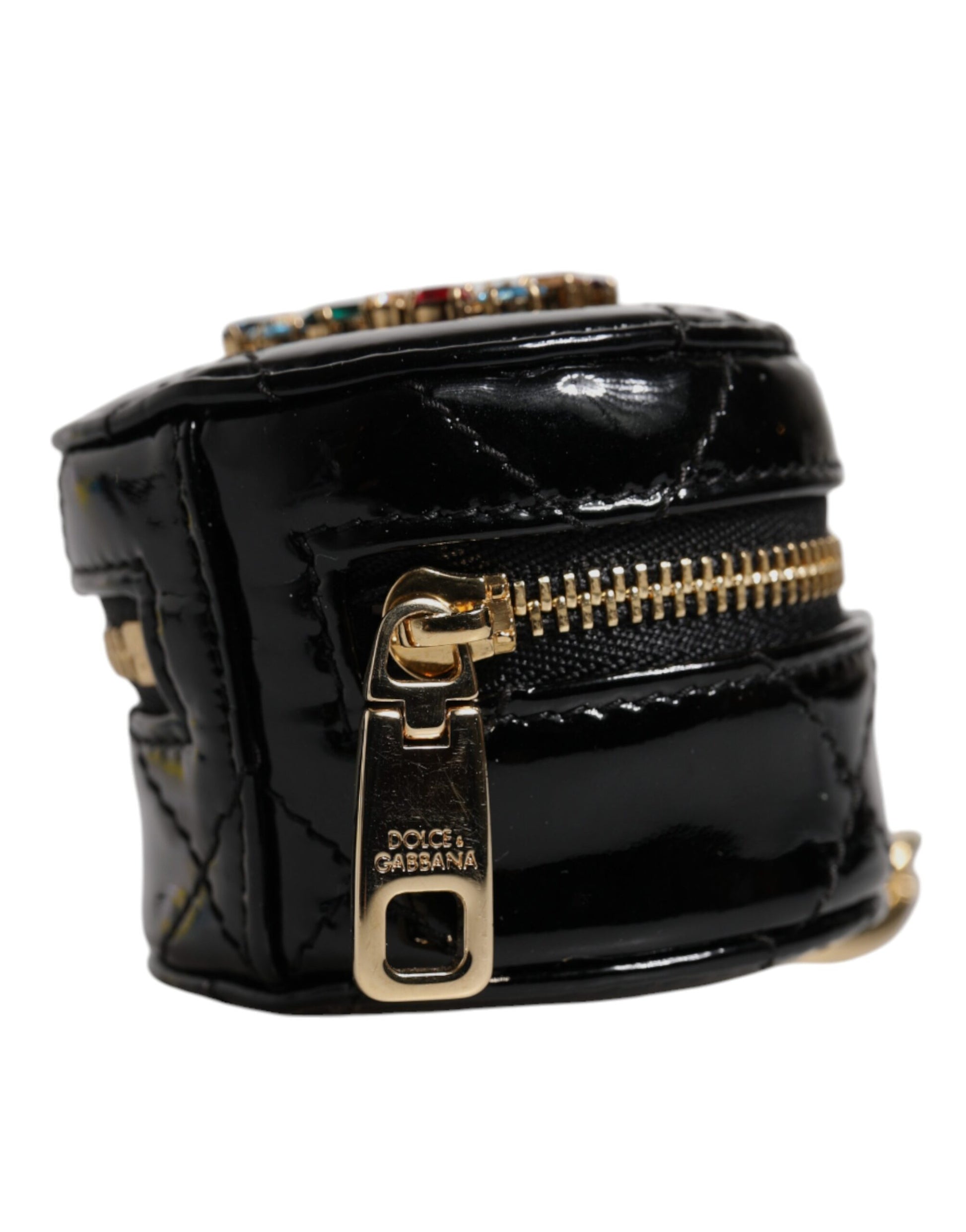 Dolce Gabbana Leather Zip Around Coin Purse Embellished Lamb Leather Signature Made In Italy by Dolce & Gabbana