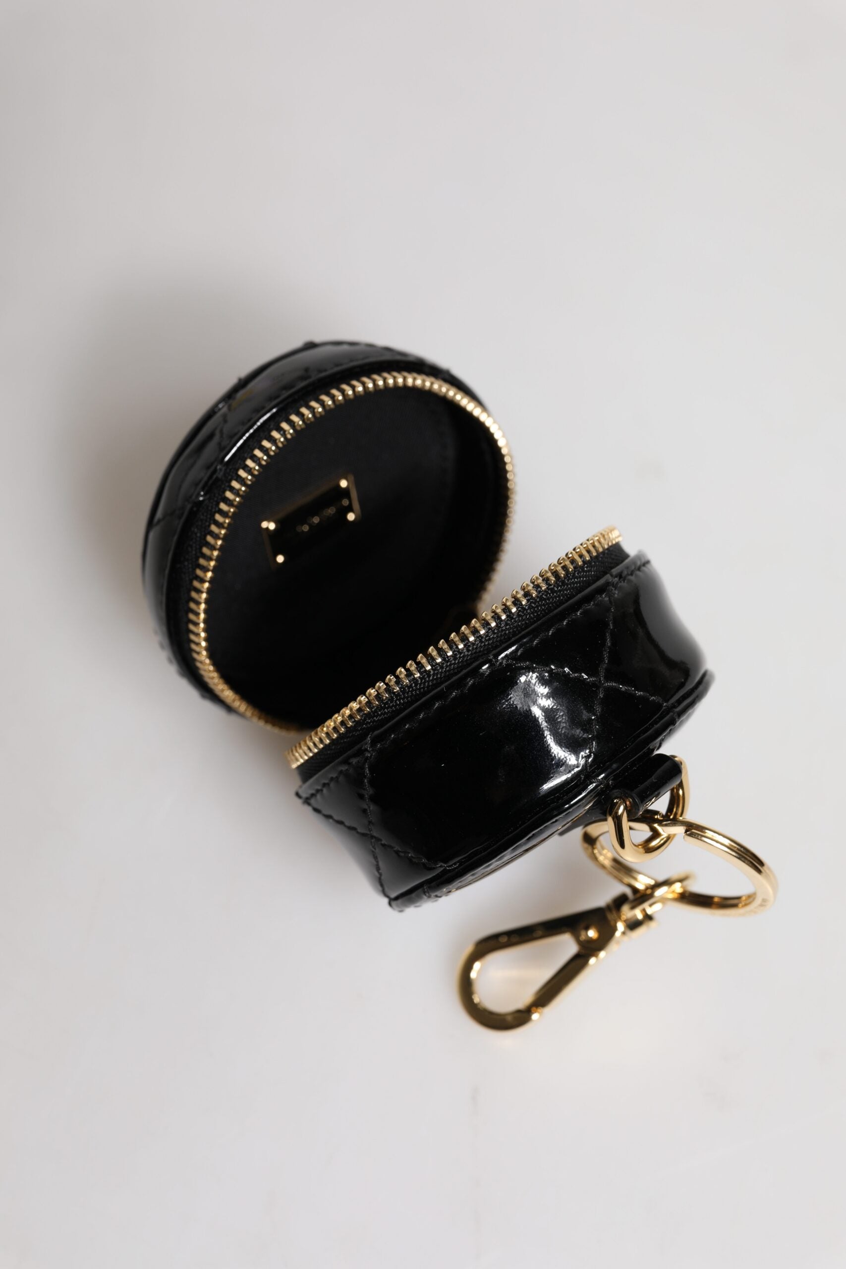 Dolce Gabbana Leather Zip Around Coin Purse Embellished Lamb Leather Signature Made In Italy by Dolce & Gabbana