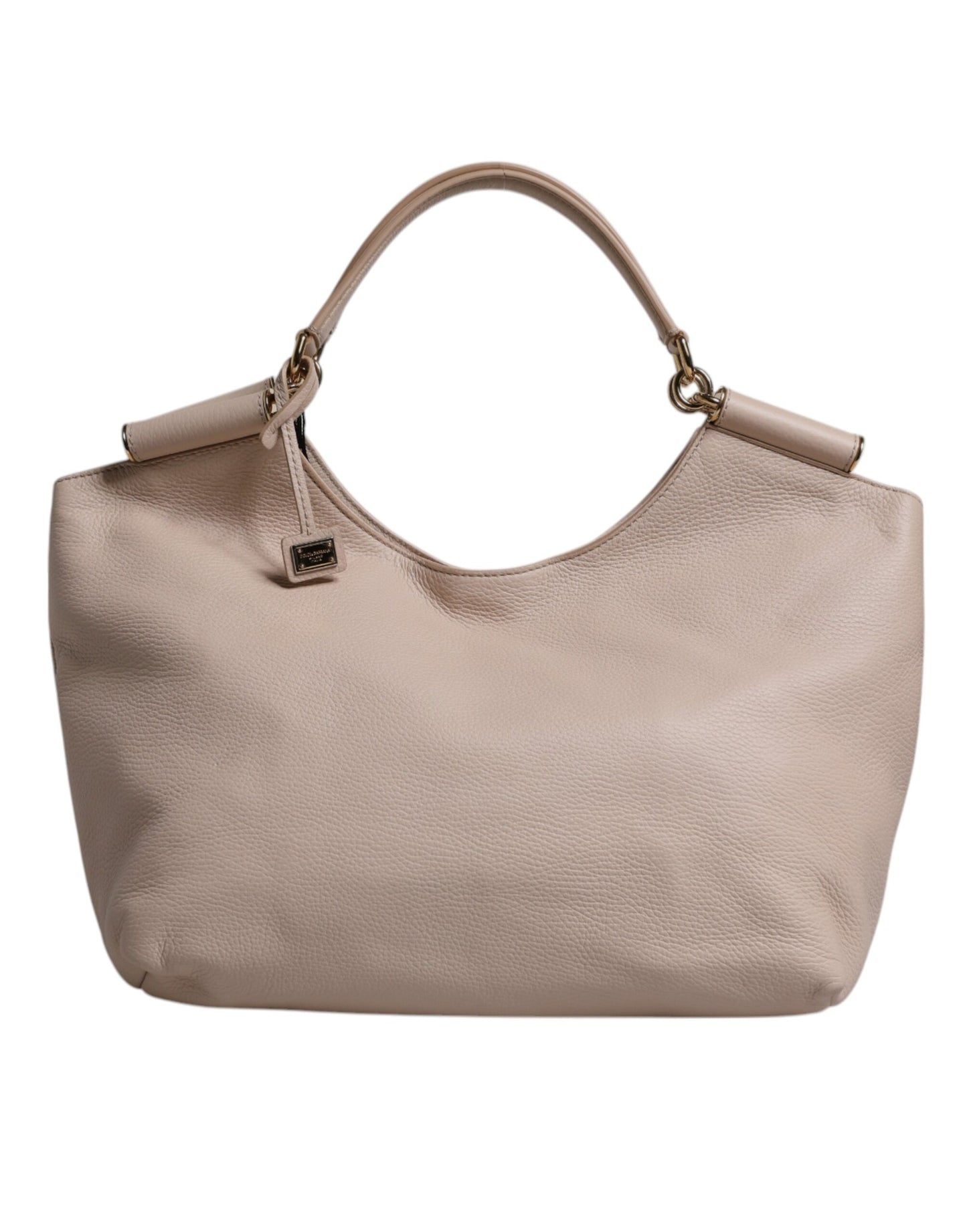 Beige handbag on a white background