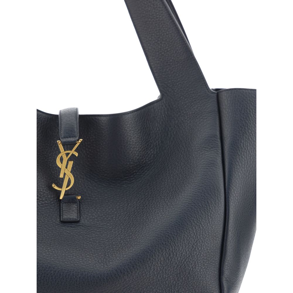Saint Laurent Le 5 À 7 Bea Leather Shoulder Bag Deerskin Top Flap With YSL Logo Plaque by Saint Laurent