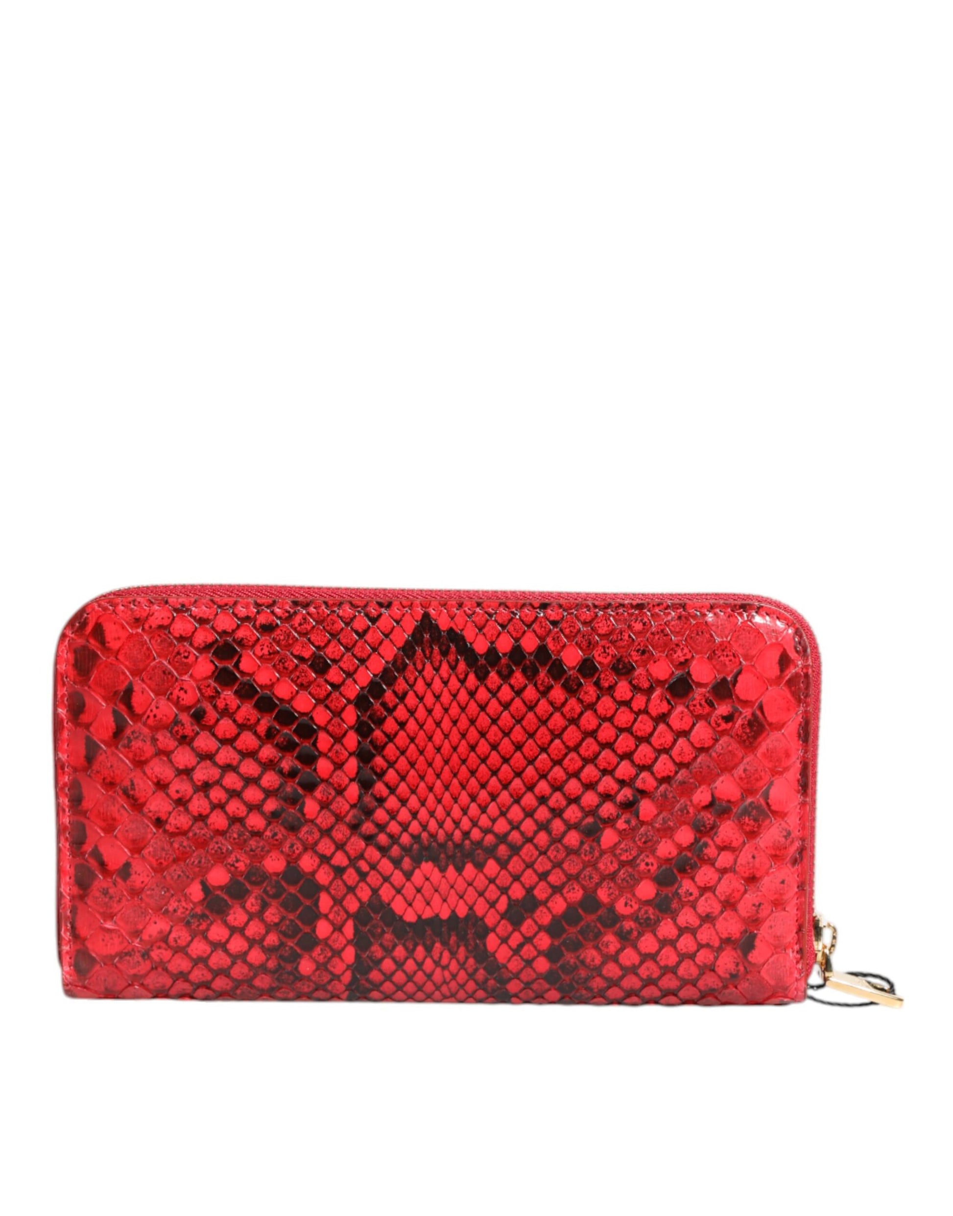 Dolce And Gabbana Python Molurus Continental Zip Around Wallet Gorgeous Collection Exclusive by Dolce & Gabbana