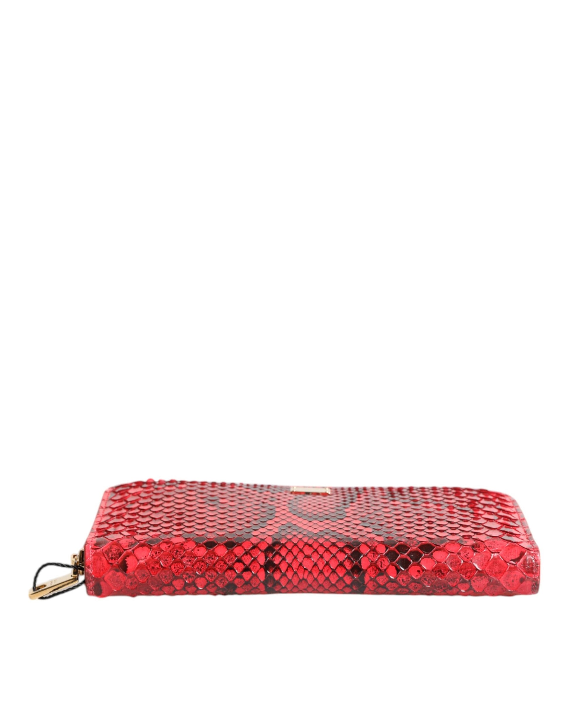 Dolce And Gabbana Python Molurus Continental Zip Around Wallet Gorgeous Collection Exclusive by Dolce & Gabbana
