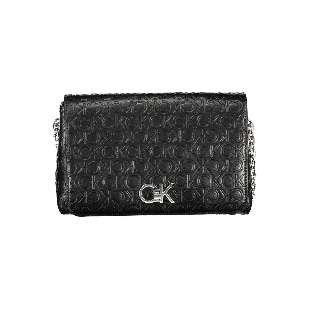 Adjustable Chain Shoulder Bag With External Pocket And Internal Pocket Swivel Closure Recycled Polyester For Daily Use by Calvin Klein