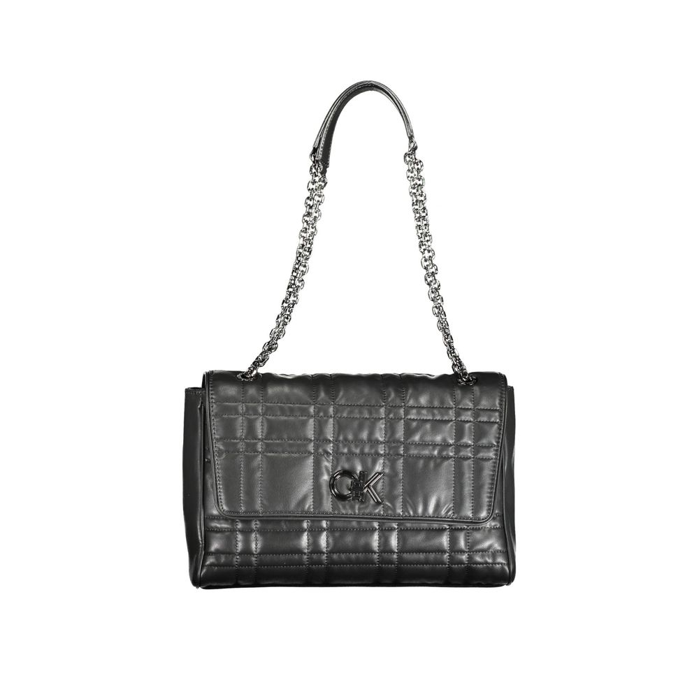 Calvin Klein Black Handbag Eco Conscious Recycled Polyester For Everyday Versatility by Calvin Klein