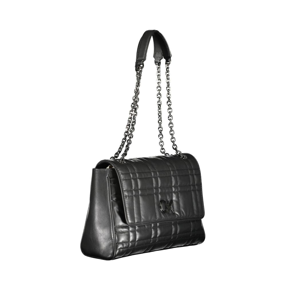 Calvin Klein Black Handbag Eco Conscious Recycled Polyester For Everyday Versatility by Calvin Klein