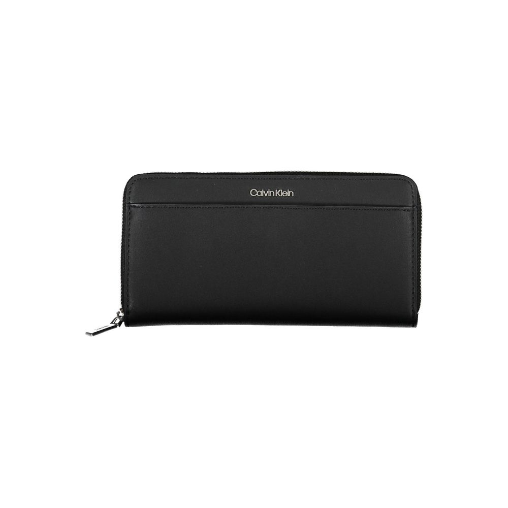 Calvin Klein RFID Blocking Polyethylene Wallet Black Slim Card Holder With Secure Organization And Subtle Luxury by Calvin Klein