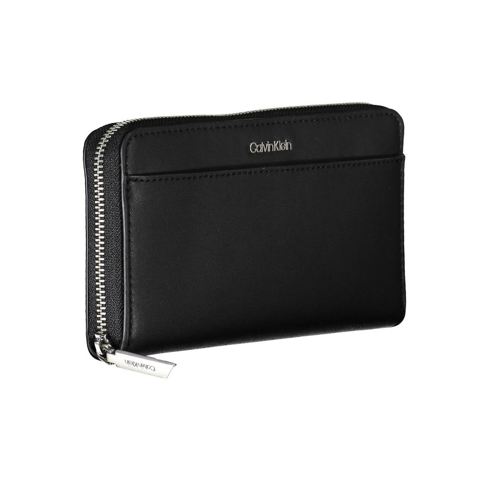 Calvin Klein RFID Blocking Polyethylene Wallet Black Slim Card Holder With Secure Organization And Subtle Luxury by Calvin Klein