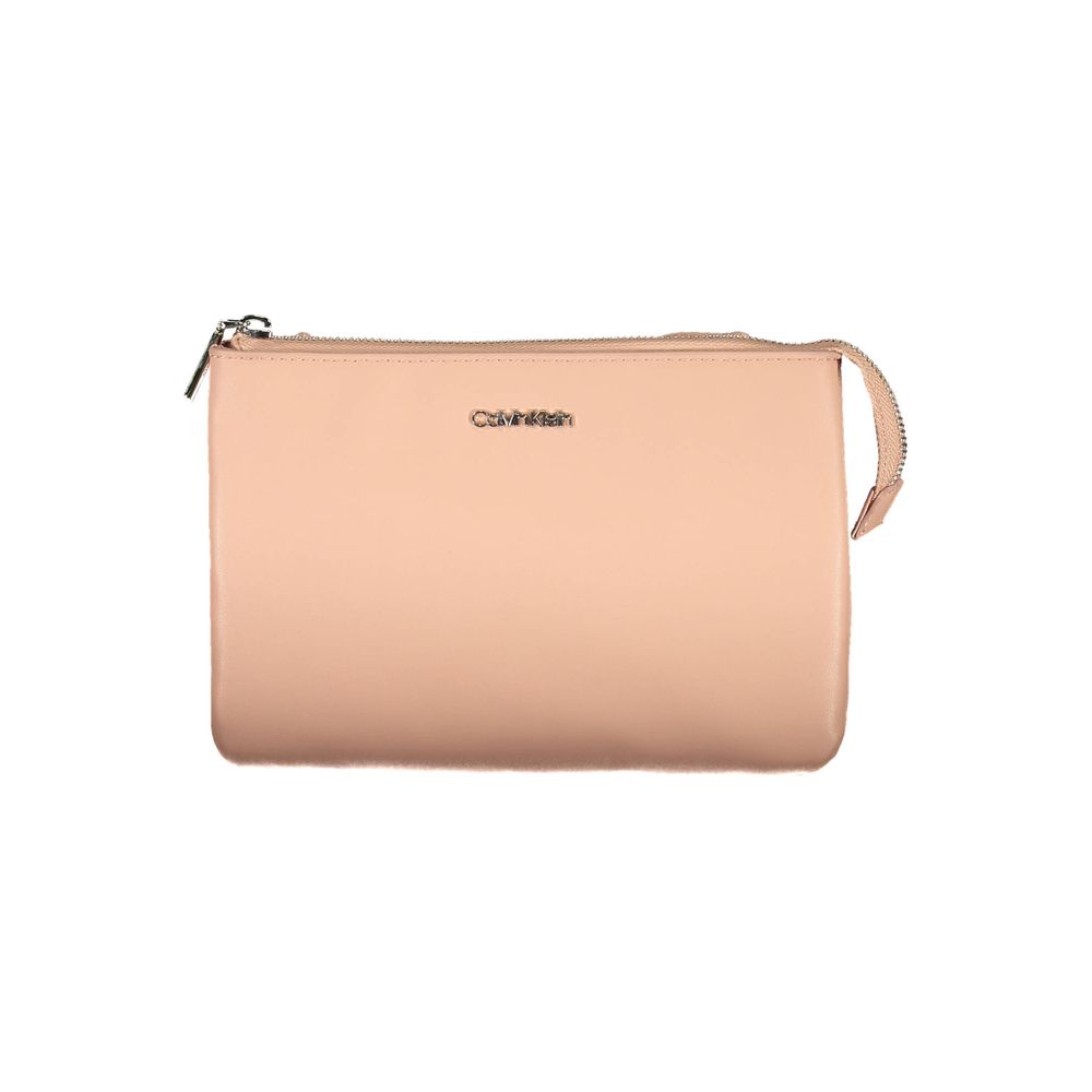 Calvin Klein Pink Eco Chic Handbag With Two Compartments Internal Pocket And Adjustable Strap by Calvin Klein