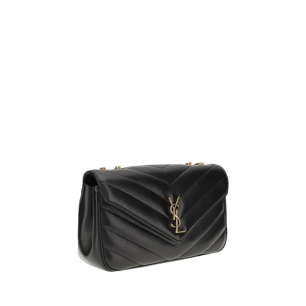 Saint Laurent LouLou Shoulder Bag Quilted Leather With Magnetic Closure For Day To Night Versatility by Saint Laurent