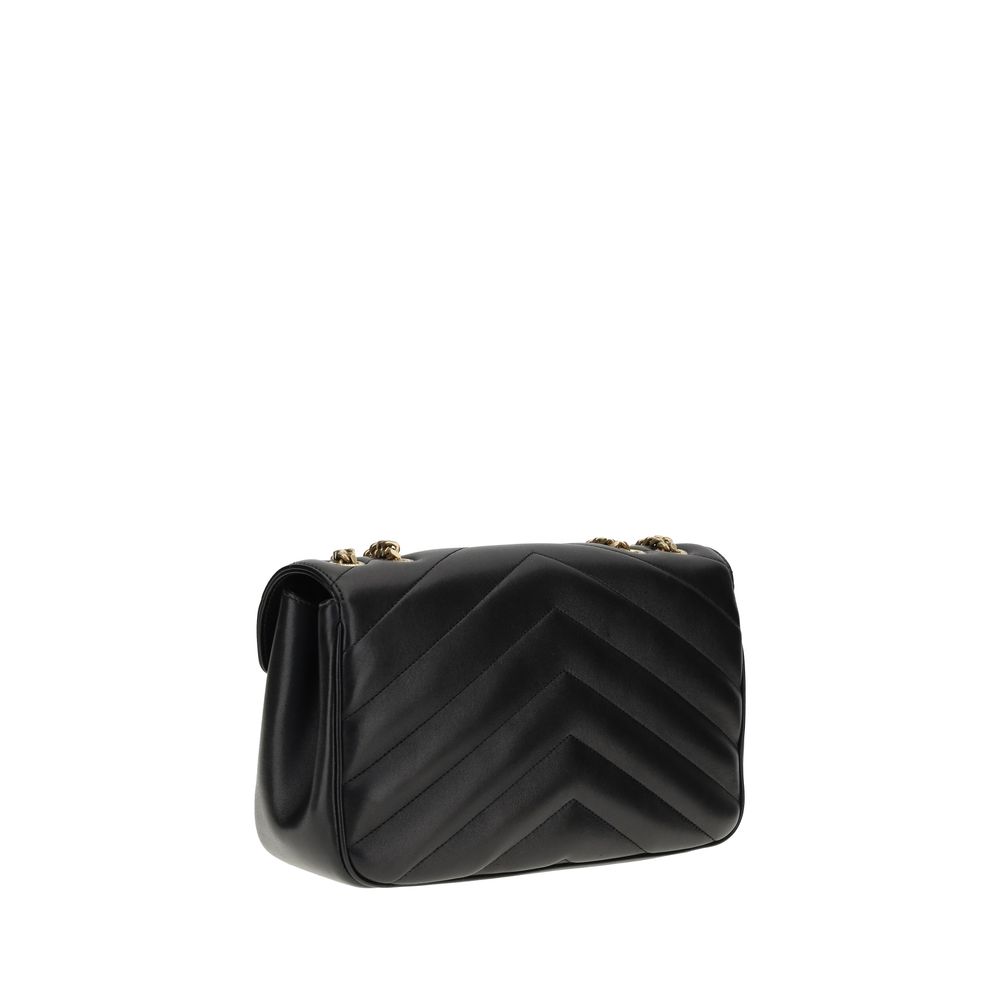 Saint Laurent LouLou Shoulder Bag Quilted Leather With Magnetic Closure For Day To Night Versatility by Saint Laurent