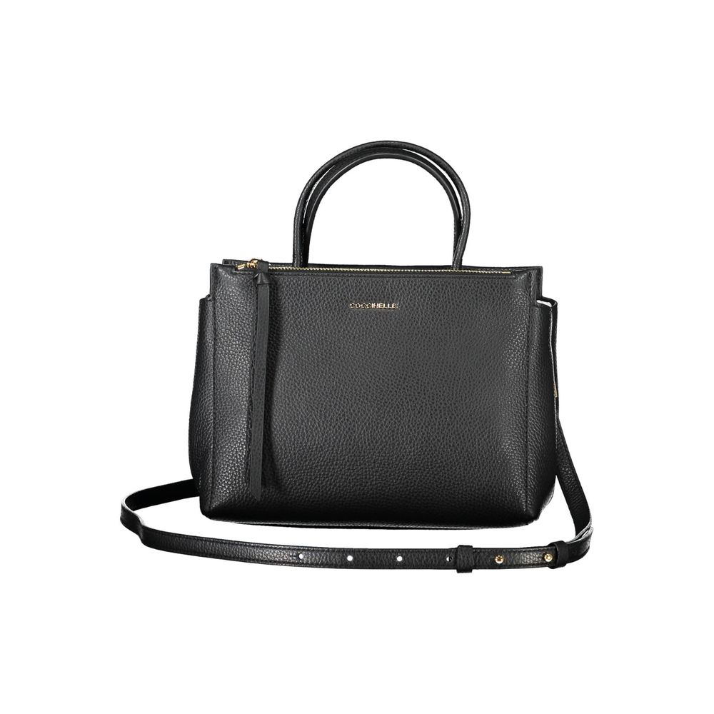 Coccinelle Leather Handbag Italian Craftsmanship Black 100 Percent Leather Exclusive Edition by Coccinelle