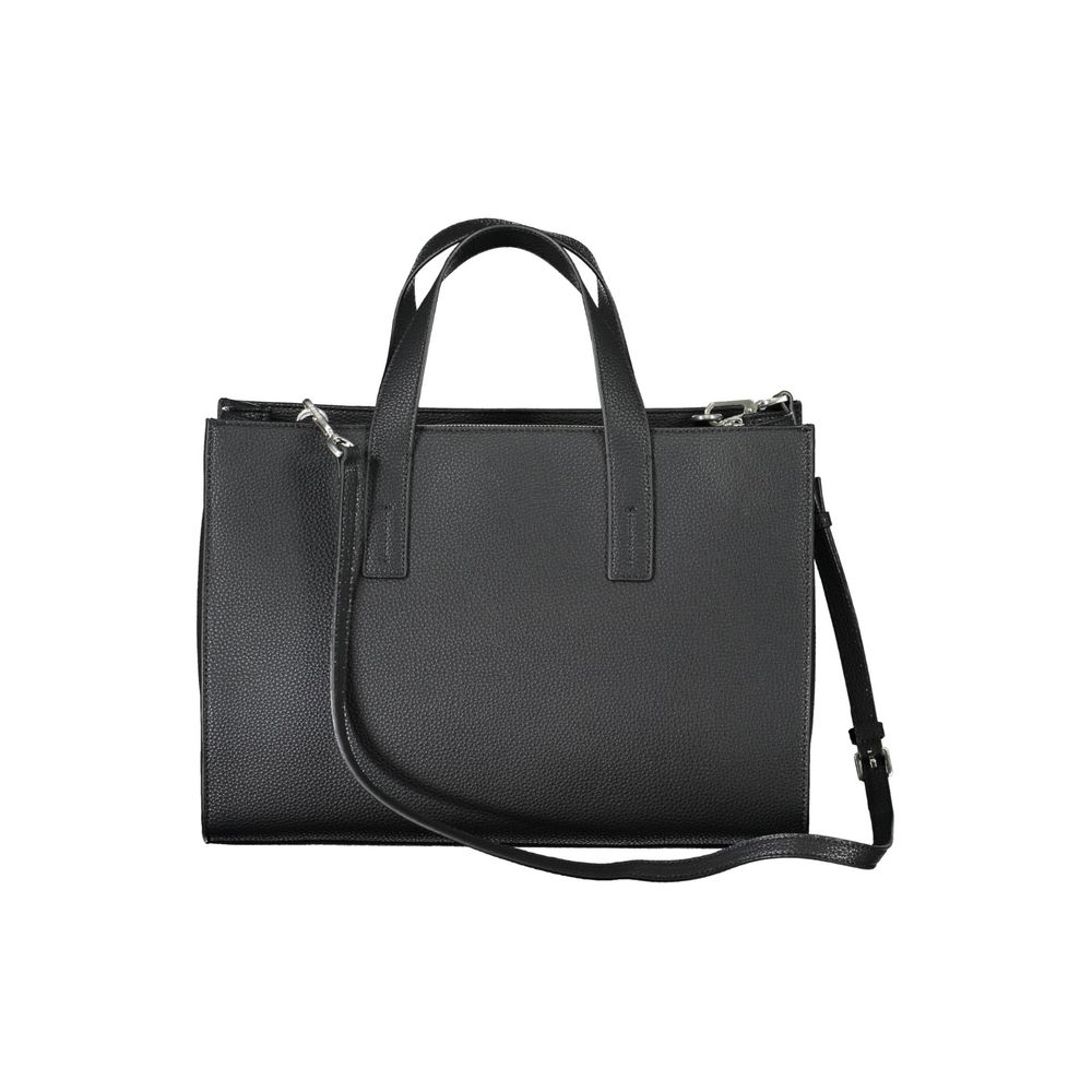 Calvin Klein Black Recycled Polyester Handbag Eco Conscious Luxury With Versatile Carry Timeless Silhouette by Calvin Klein