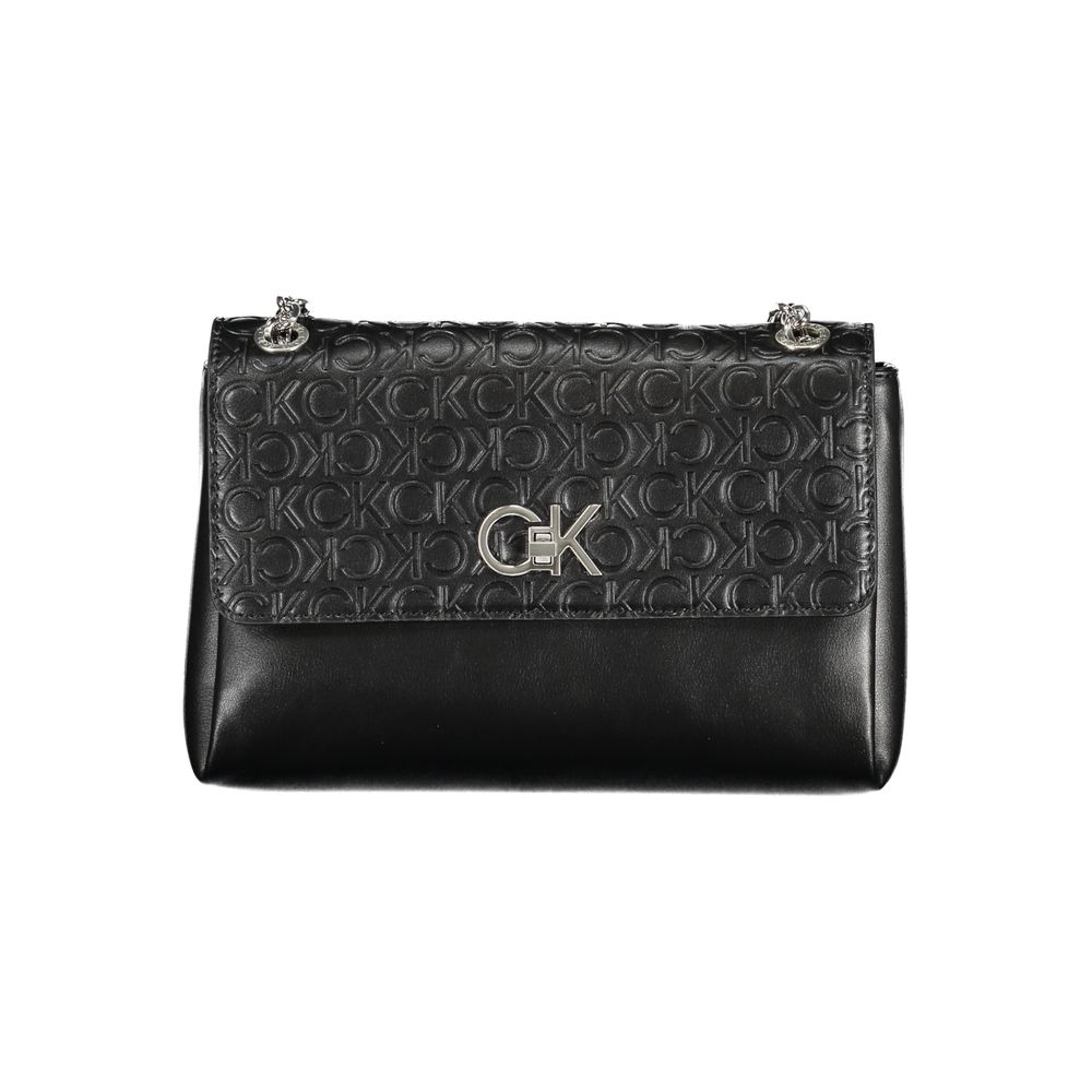 Two Chain Shoulder Bag With Swivel Closure And External Pocket, Two Compartments, Recycled Polyester For Women by Calvin Klein