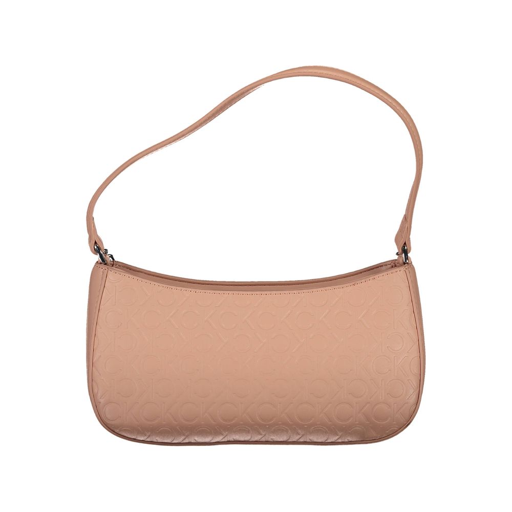 Calvin Klein Pink Handbag With Chain And Additional Shoulder Handles For Versatile Edgy Style And Sustainable Fashion by Calvin Klein