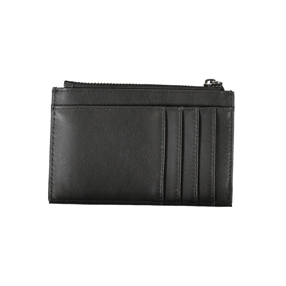 Calvin Klein Black Wallet With External Pockets And Secure Zip Closure Logo Detail by Calvin Klein