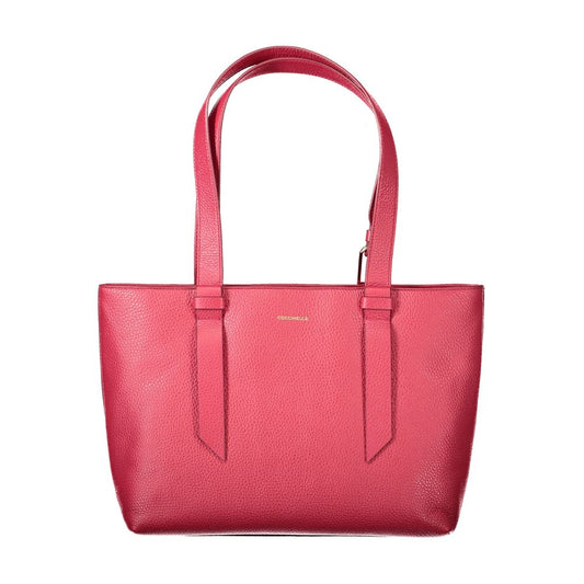 Coccinelle Malory Leather Bag From The Malory Collection Limited Two Shoulder Handles Red by Coccinelle