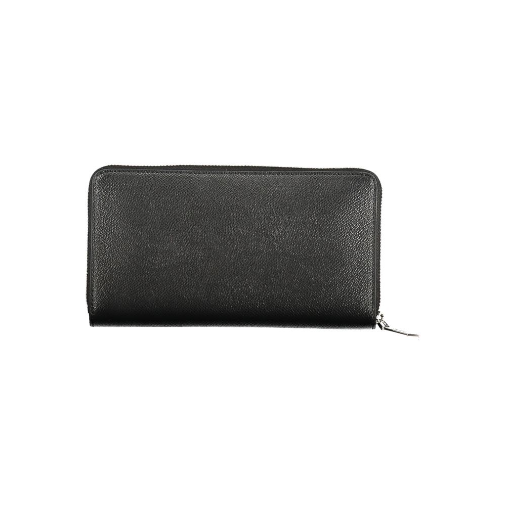 Calvin Klein Black Recycled Polyester Wallet With Contrasting Details For Eco Conscious Modern Style by Calvin Klein
