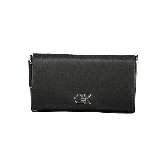 Calvin Klein Black Shoulder Bag With Two Spacious Compartments Central Pocket And Card Pocket by Calvin Klein