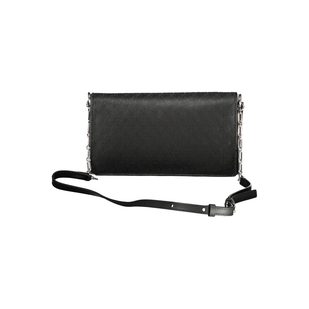 Calvin Klein Black Shoulder Bag With Two Spacious Compartments Central Pocket And Card Pocket by Calvin Klein