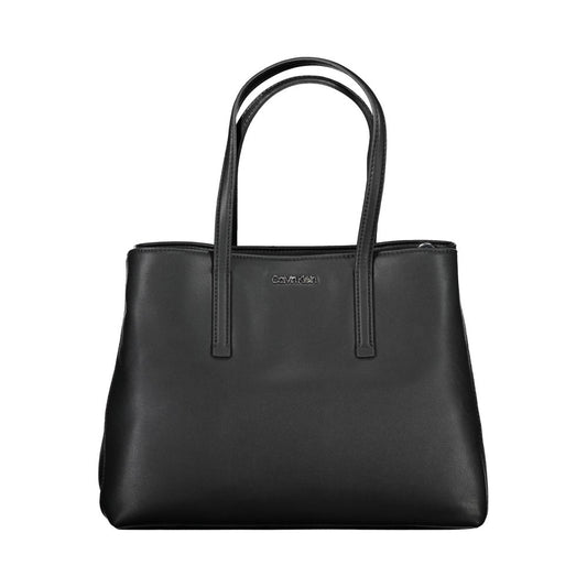 Calvin Klein Recycled Polyester Handbag With Dual Handles And Adjustable Removable Shoulder Strap by Calvin Klein