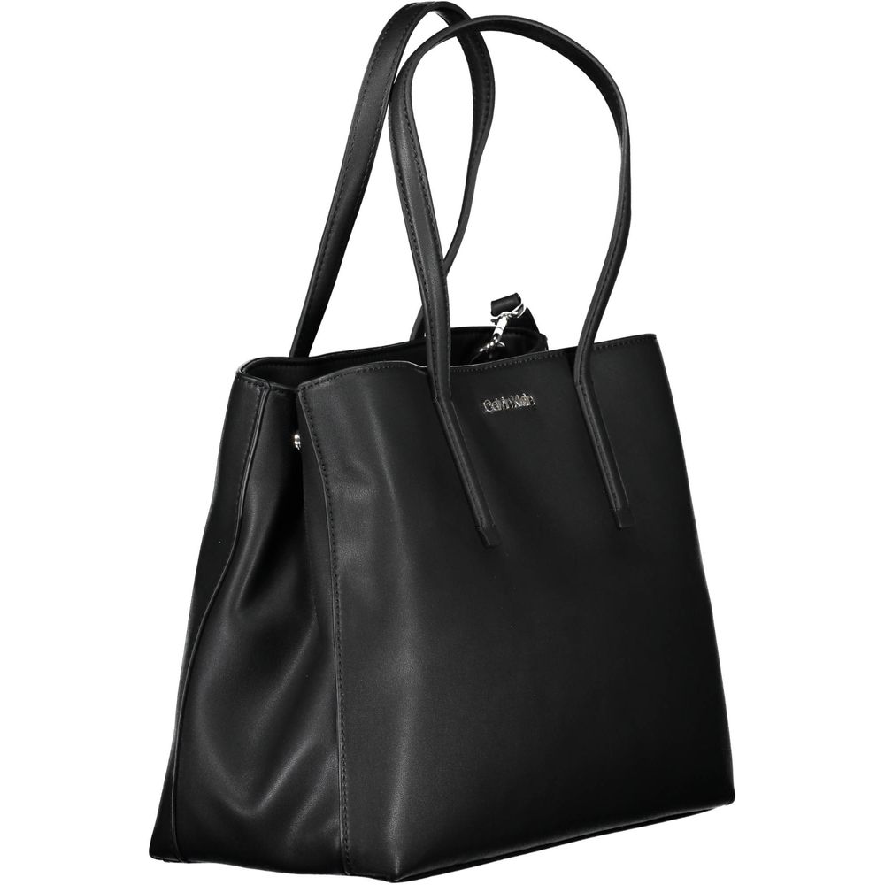 Calvin Klein Recycled Polyester Handbag With Dual Handles And Adjustable Removable Shoulder Strap by Calvin Klein