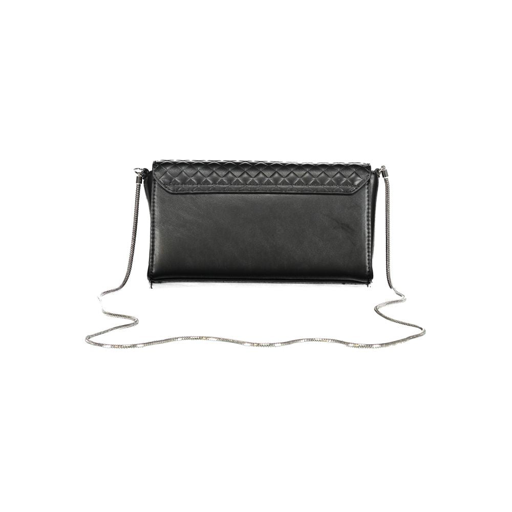 Chain Shoulder Bag With Internal Card Pocket Magnetic Closure Contrasting Details And Logo by Calvin Klein