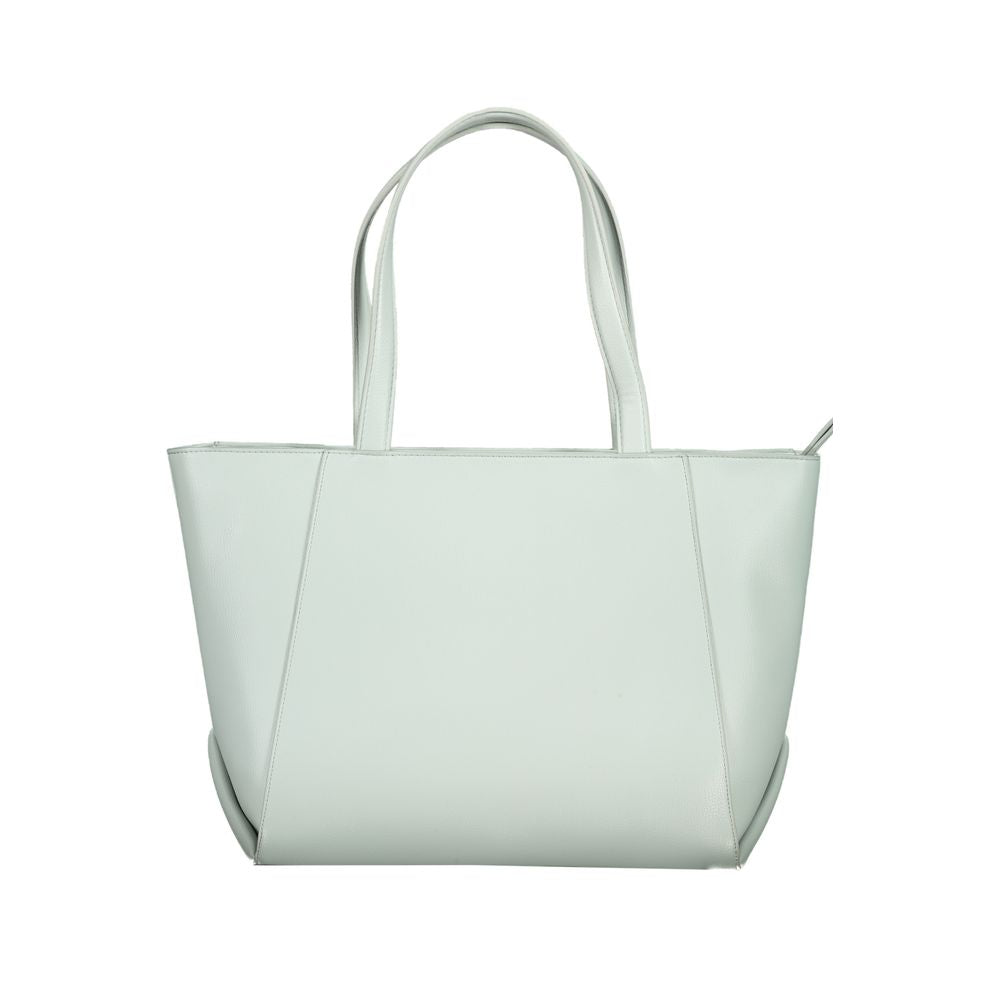 Calvin Klein Light Blue Handbag With Dual Shoulder Straps Zip Pocket And Fashionable Design by Calvin Klein