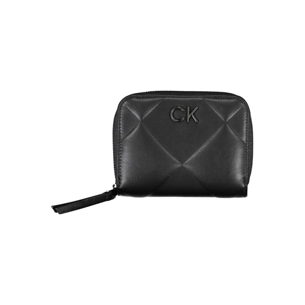 Calvin Klein RFID Blocking Zip Wallet Black Secure Zipper Card Organizer For Travel And Everyday Use by Calvin Klein