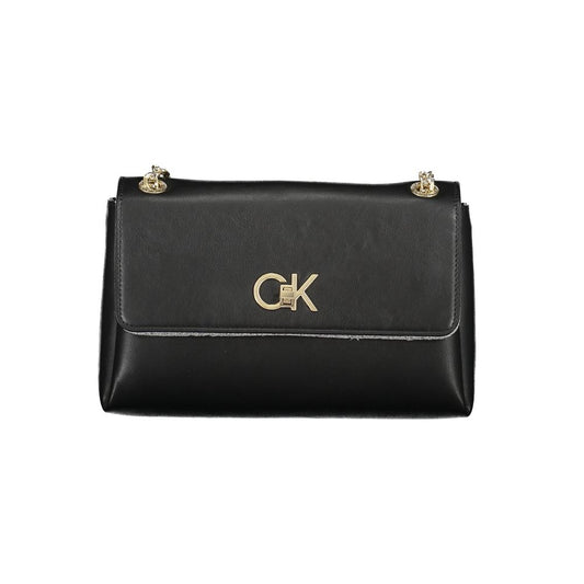 Chain Shoulder Bag With External Pocket Two Compartments Internal Pocket Swivel Closure Fifty Percent Recycled Polyester by Calvin Klein