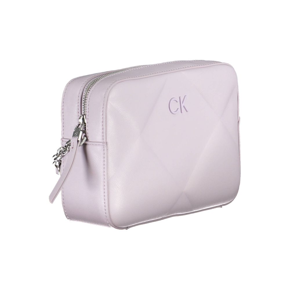 Adjustable Shoulder Bag With Two Internal Pockets Logo Fifty Percent Recycled Polyester For Everyday Travelers by Calvin Klein