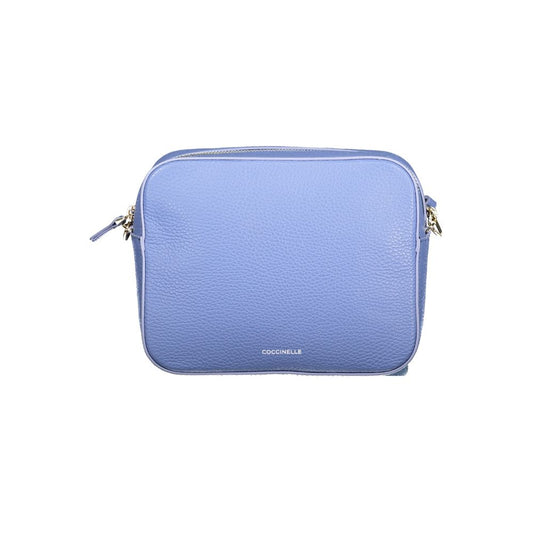 Coccinelle Tebe Bag Light Blue Leather With Adjustable Removable Shoulder Strap Italian Craftsmanship by Coccinelle