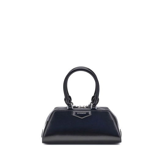 Black handbag with Givenchy logo on a white background