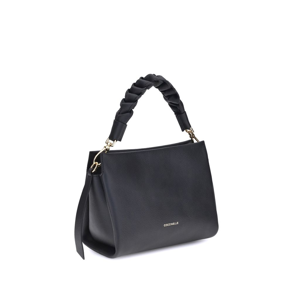 Coccinelle Black Calf Leather Bos Taurus Shoulder Bag by Coccinelle