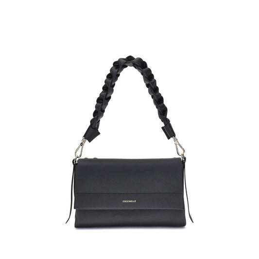 Coccinelle Black Calf Leather Bos Taurus Shoulder Bag by Coccinelle