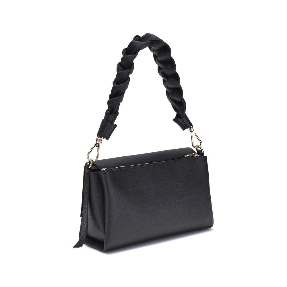 Coccinelle Black Calf Leather Bos Taurus Shoulder Bag by Coccinelle