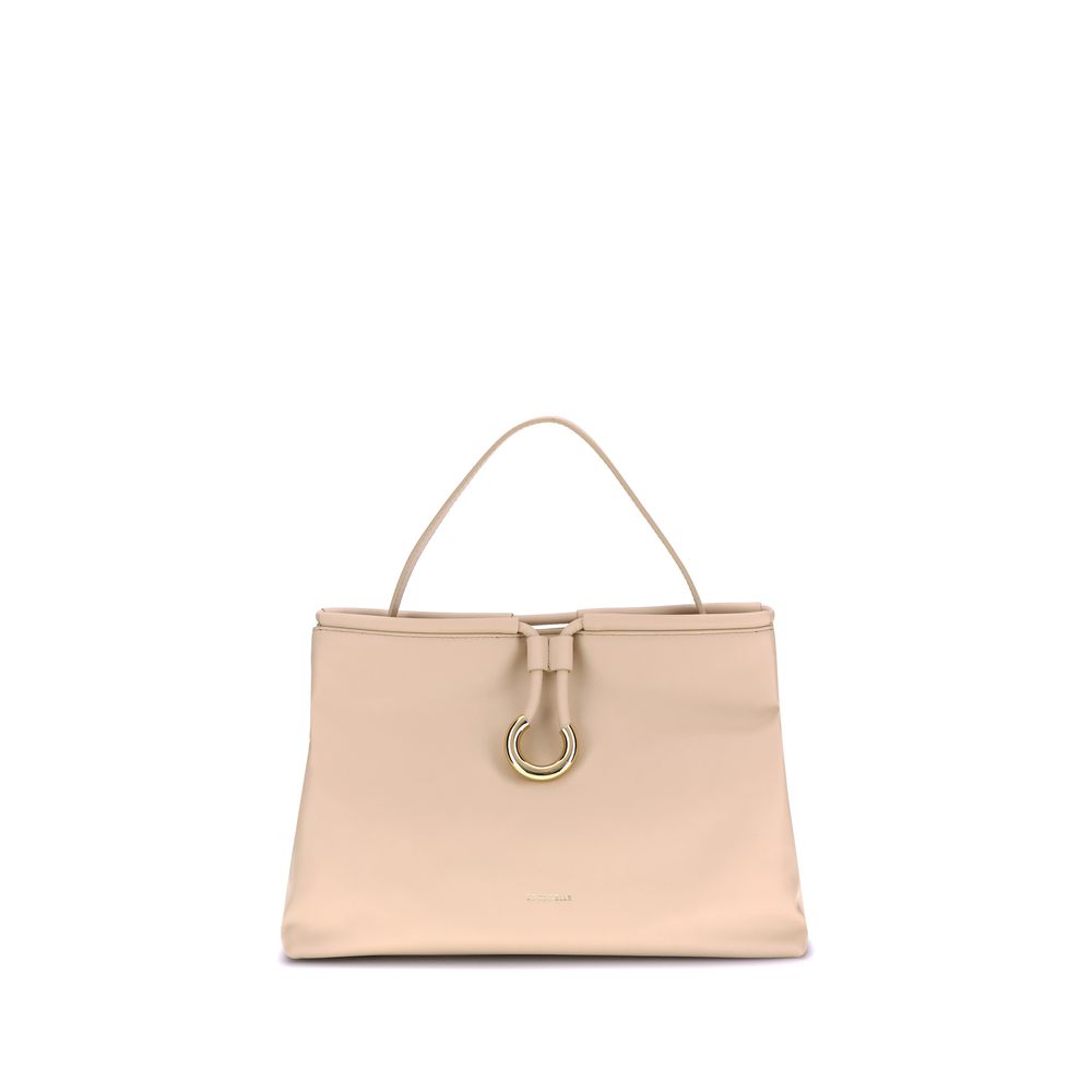 Coccinelle Cream Calf Leather Bos Taurus Handbag by Coccinelle