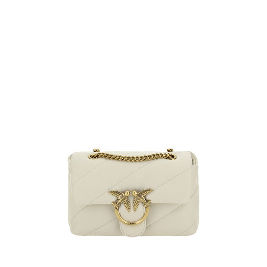 PINKO White Calf Leather Bos Taurus Shoulder Bag by PINKO