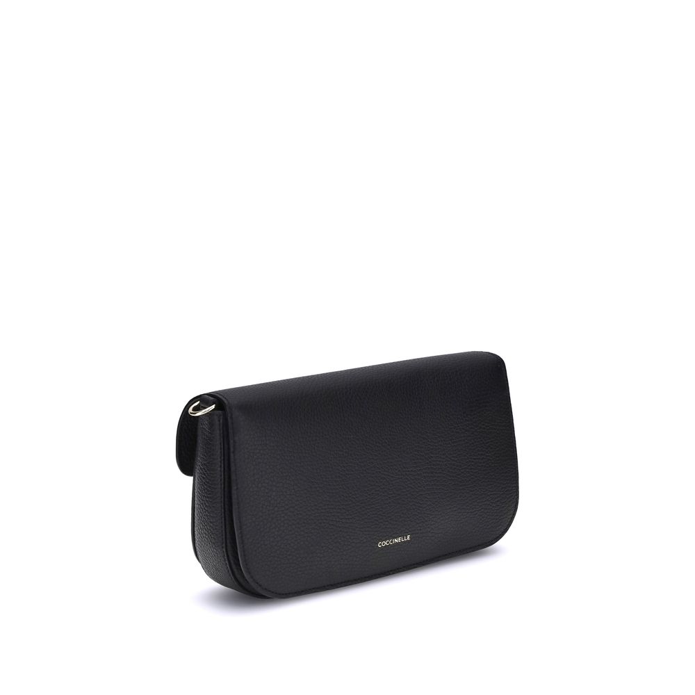 Coccinelle Black Calf Leather Bos Taurus Shoulder Bag by Coccinelle