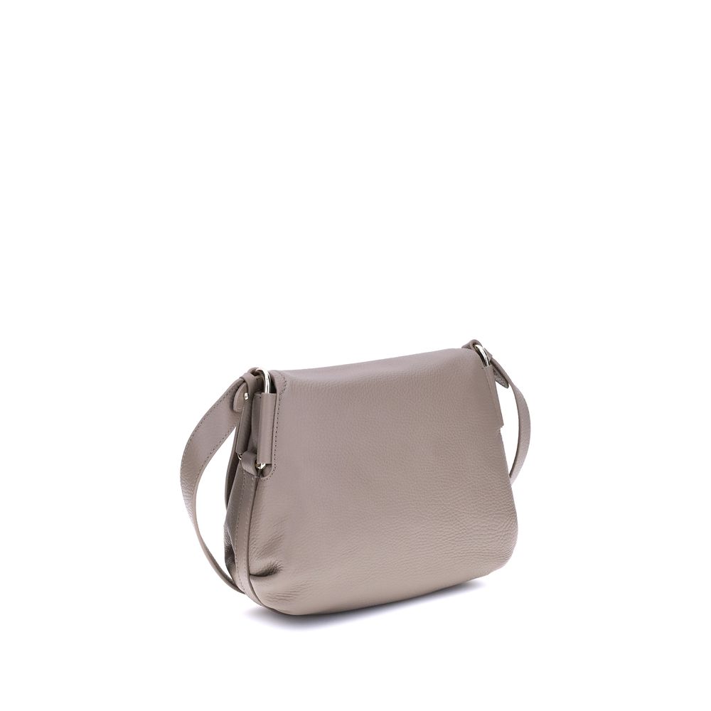 Coccinelle Beige Calf Leather Bos Taurus Shoulder Bag by Coccinelle