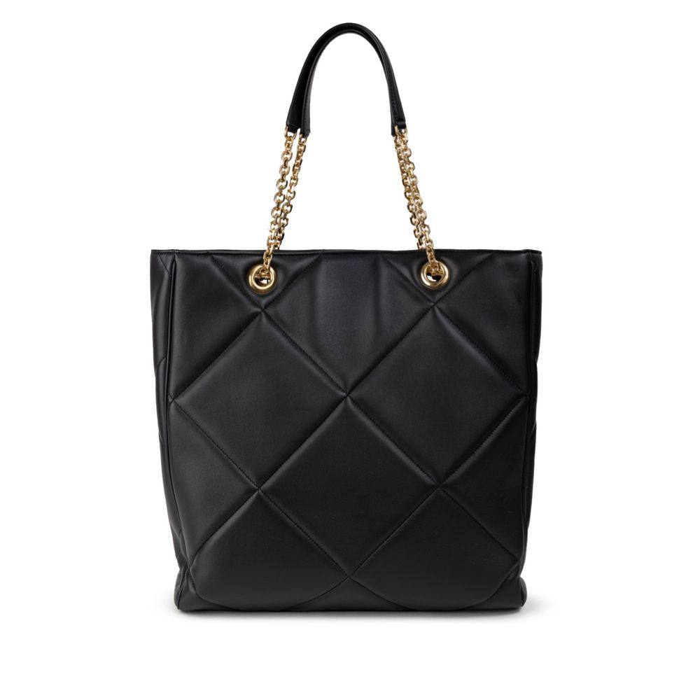 Dolce & Gabbana Matelassé Black Leather Tote