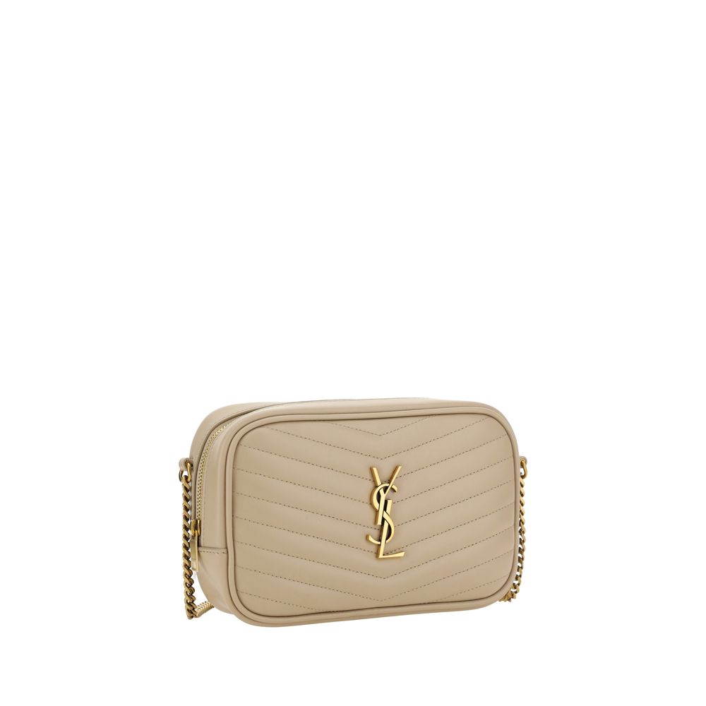 Saint Laurent Beige Calf Leather Bos Taurus Shoulder Bag by Saint Laurent