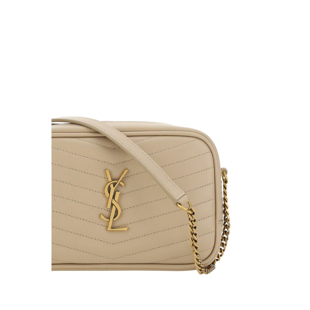 Saint Laurent Beige Calf Leather Bos Taurus Shoulder Bag by Saint Laurent