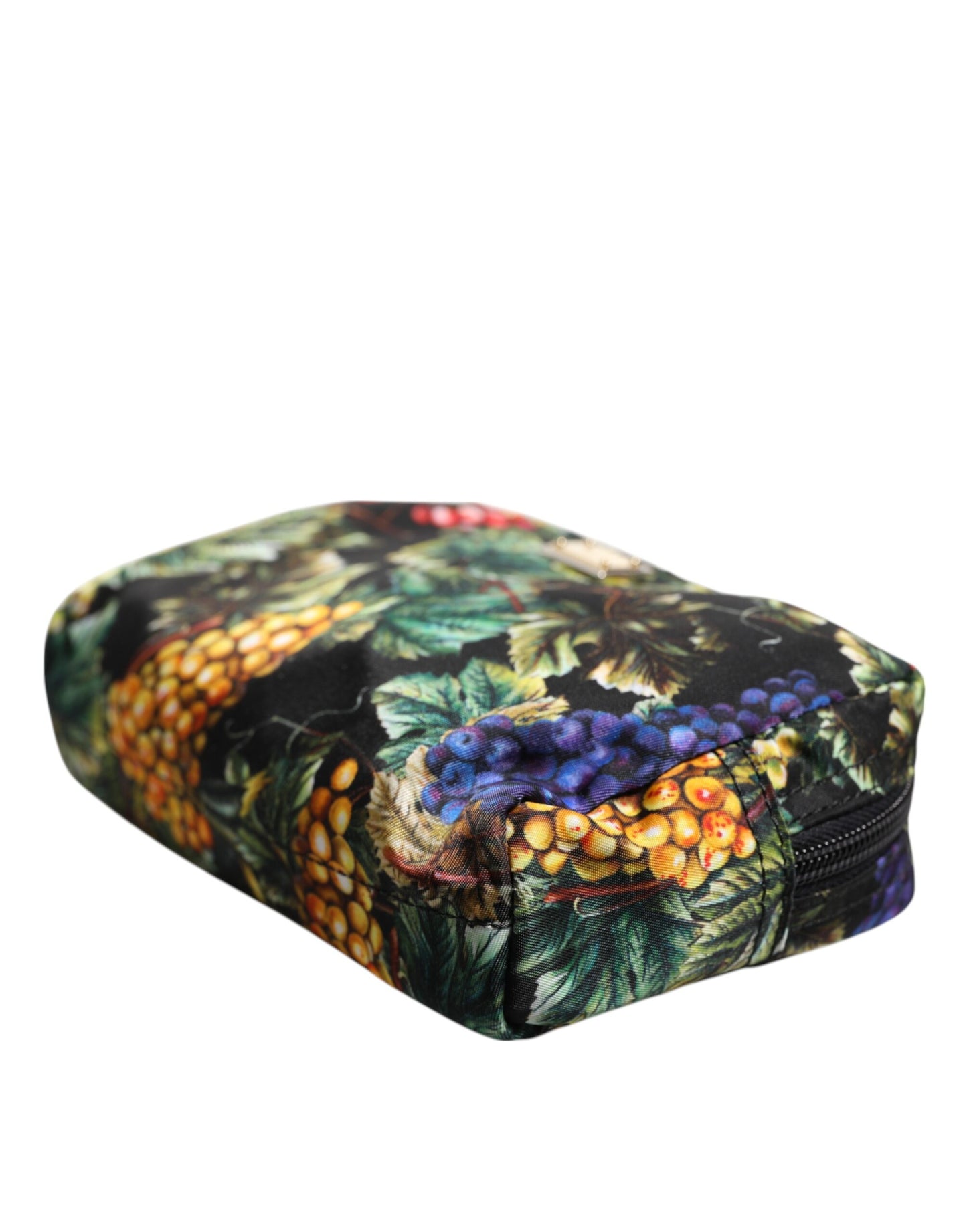 Dolce & Gabbana Multicolor Grape Print Clutch Logo Plaque Pouch Bag by Dolce & Gabbana