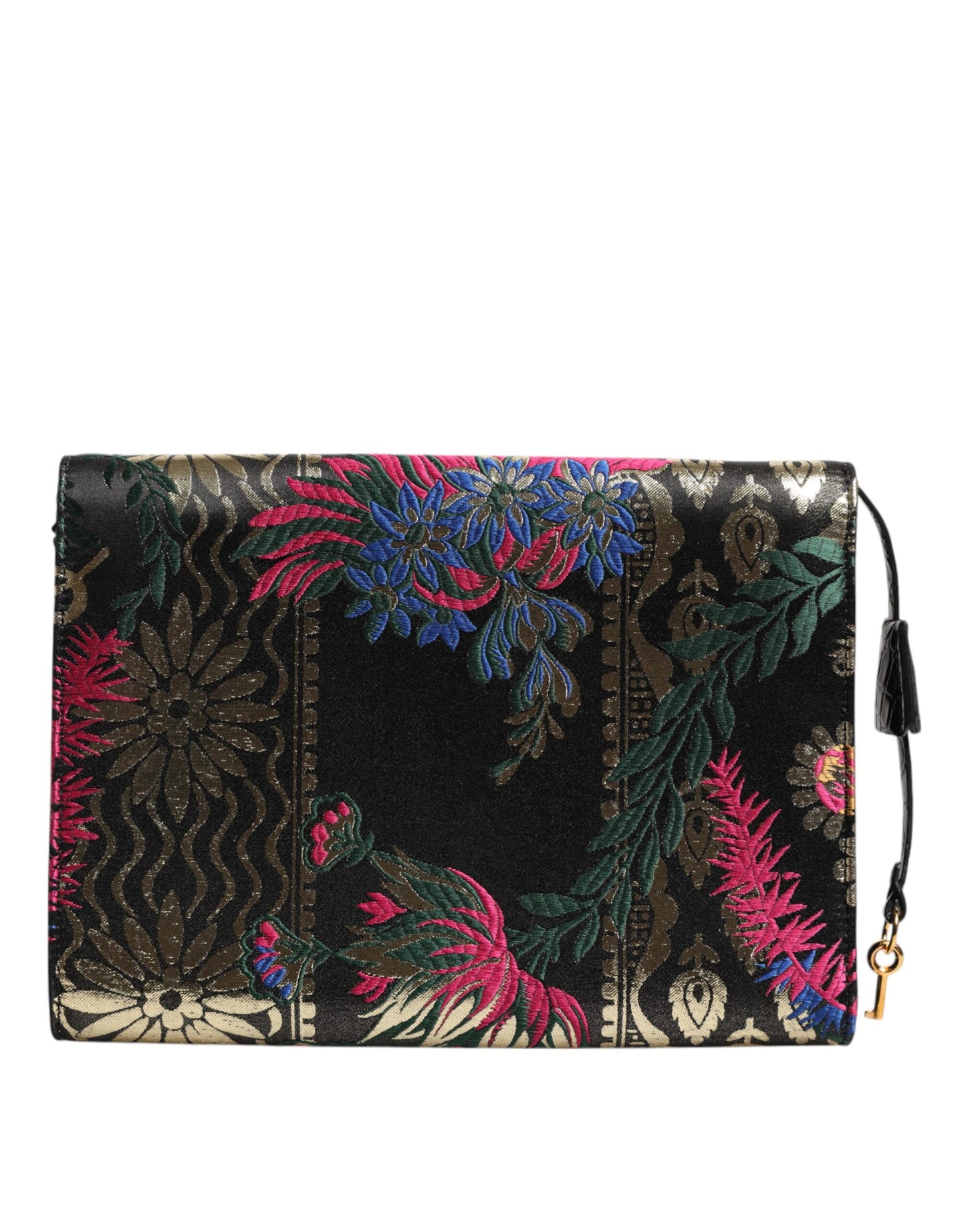 Dolce & Gabbana Multicolor Jacquard Floral Document Briefcase Bag by Dolce & Gabbana