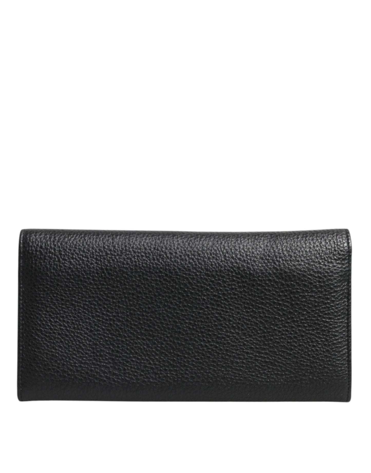 Dolce & Gabbana Black Leather Trifold Logo Plaque Card Holder Wallet by Dolce & Gabbana
