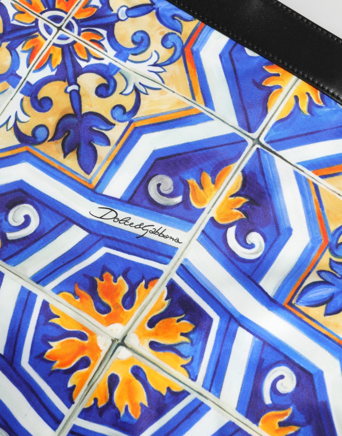 Dolce & Gabbana Multicolor Maiolica Print Tote Shoulder Strap Bag by Dolce & Gabbana