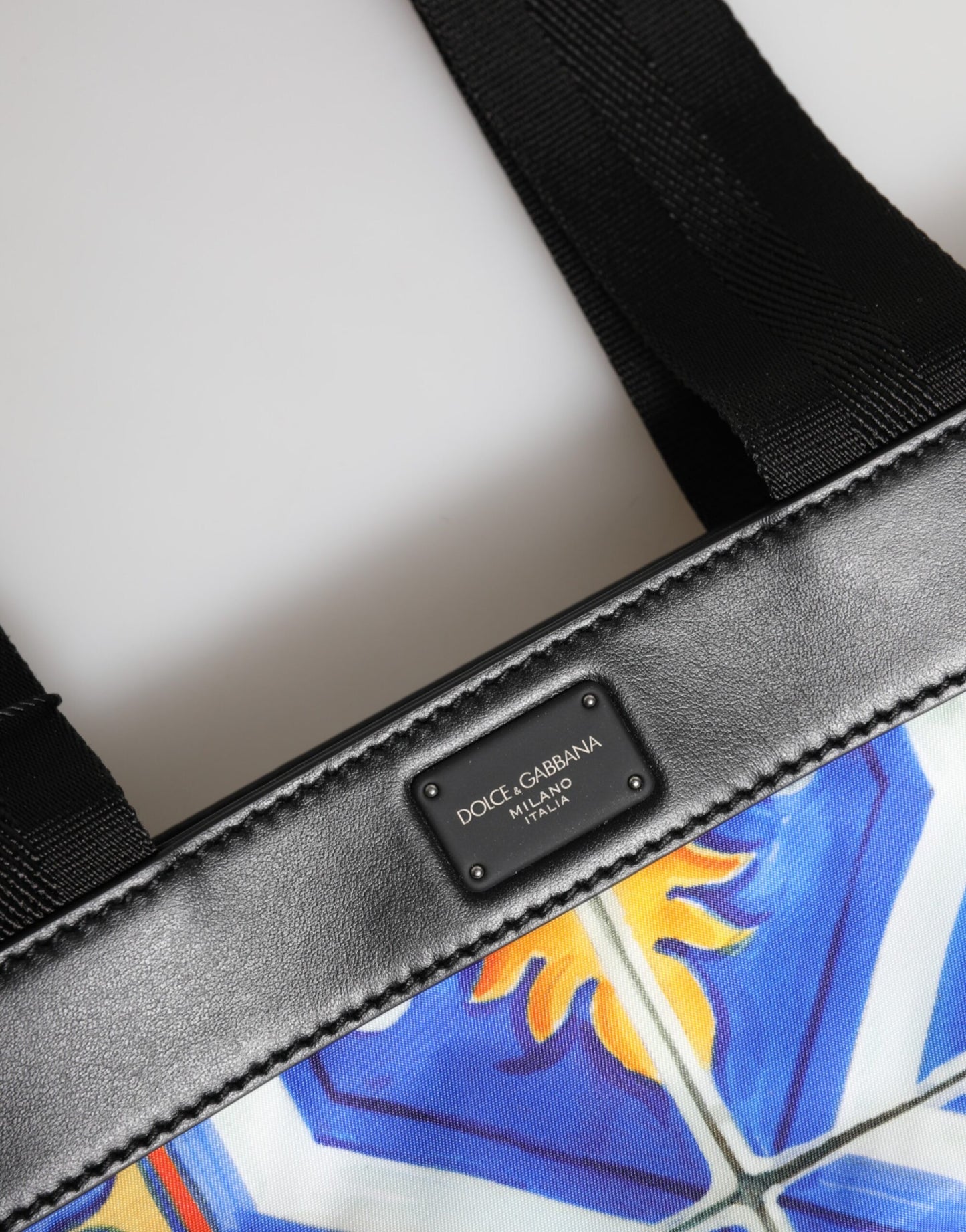 Dolce & Gabbana Multicolor Maiolica Print Tote Shoulder Strap Bag by Dolce & Gabbana