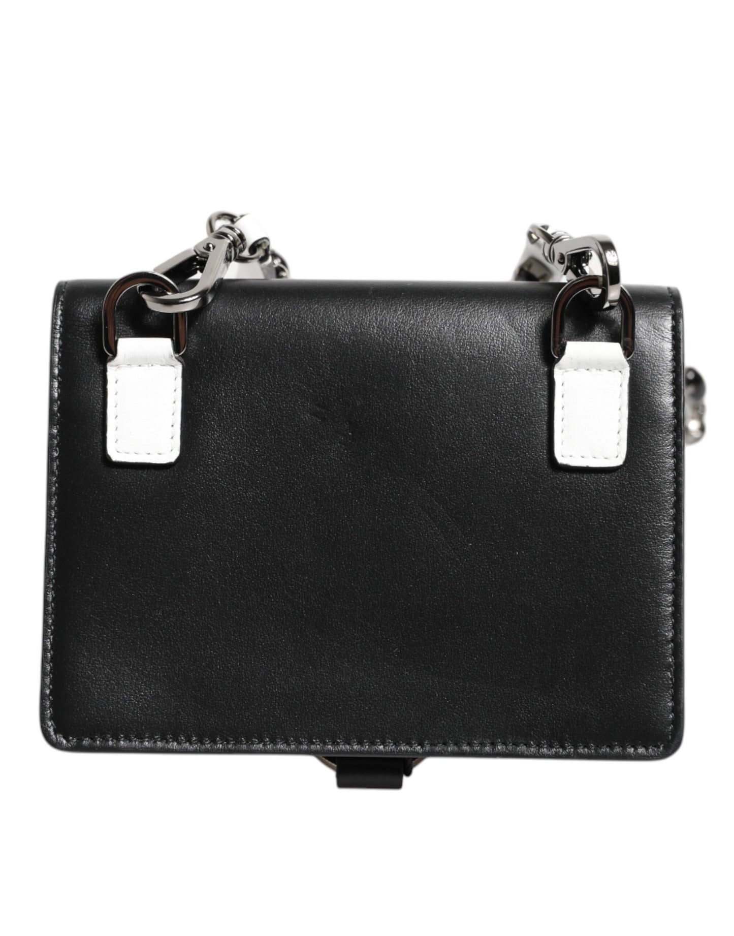 Dolce & Gabbana Black Leather Crystal Embellished Card Holder Wallet by Dolce & Gabbana