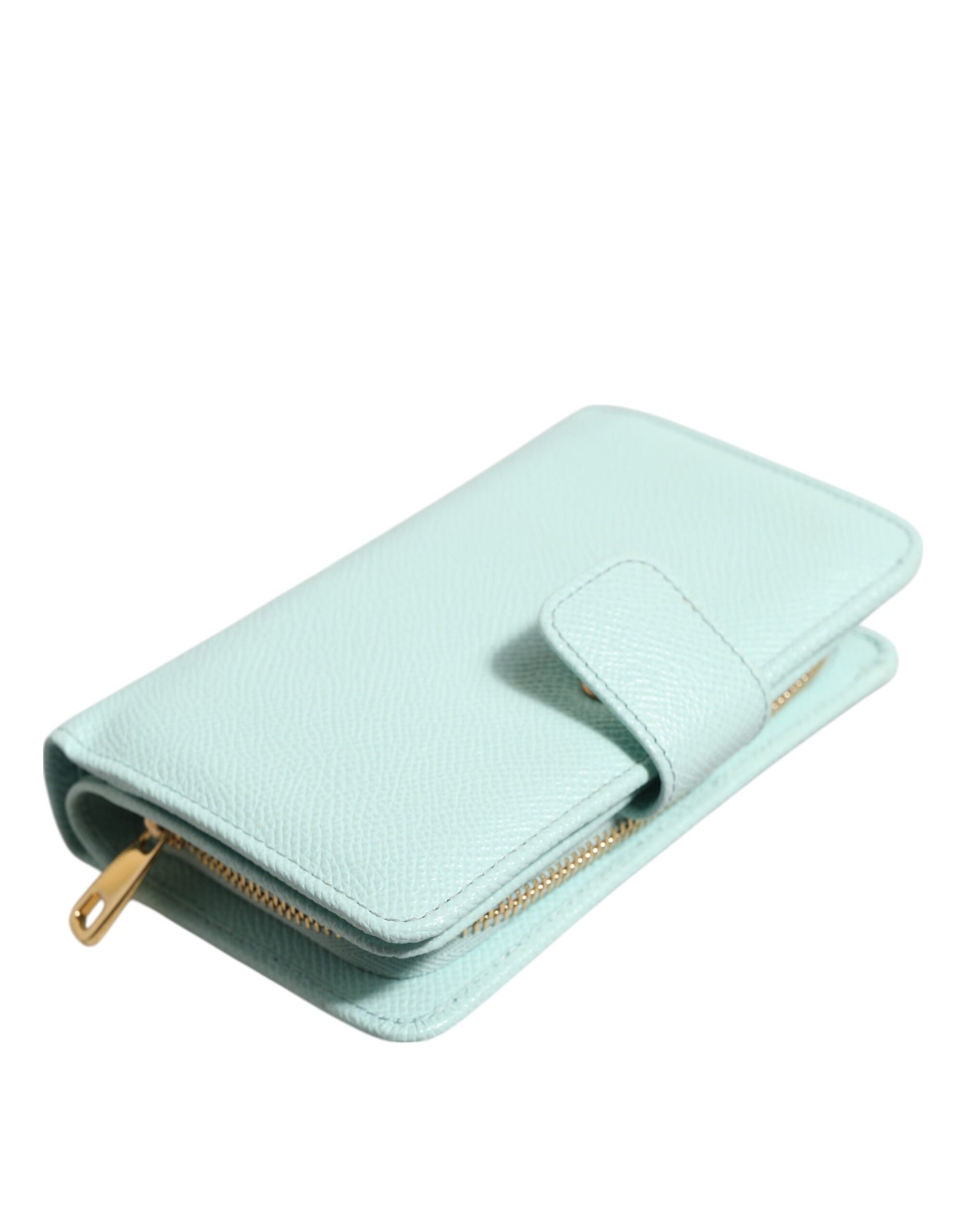 Dolce & Gabbana Mint Green Leather Bifold Continental Clutch Wallet by Dolce & Gabbana